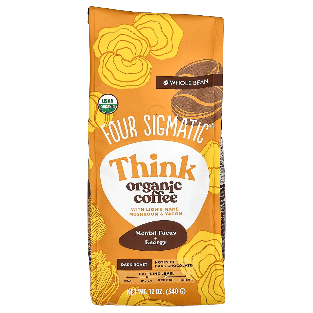 Four Sigmatic Think Organic Coffee with Lions Mane Mushroom & Yacon Whole Bean