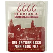 Four Sixes Big Gather Beer Marinade Mix, Meat Marinade, Hint of Citrus, 1.25 oz Packet