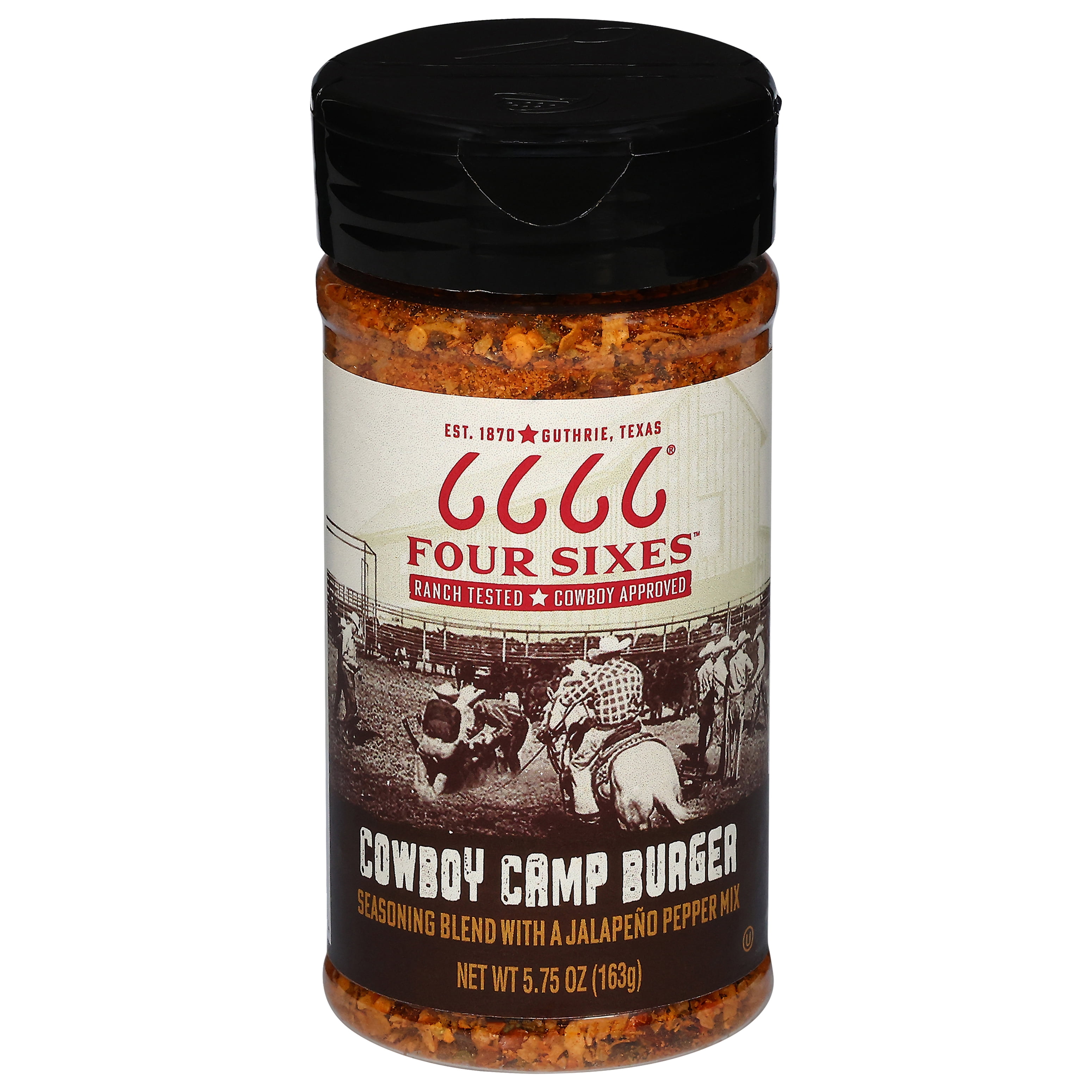 Four Sixes Cowboy Camp Burger Seasoning Blend with Jalapeno Four Sixes Cowboy Camp Burger Seasoning Blend with Jalapeno