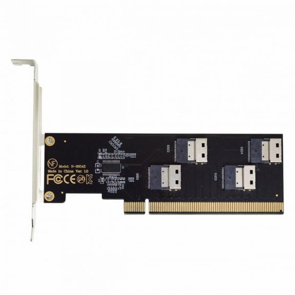 Four Slimline SFF-8654 4X 4 NVME to PCIE Express 3.0 4.0 Raid Card VROC Raid0 Hyper Adapter