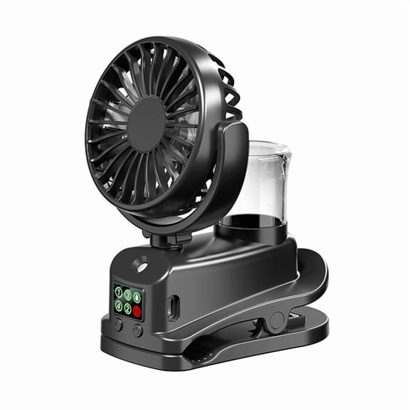 Four Speed Sprays Fan with Charging Capability, Mini Fan with Pedestal Clip, Suitable for Home and Use, Compact,B