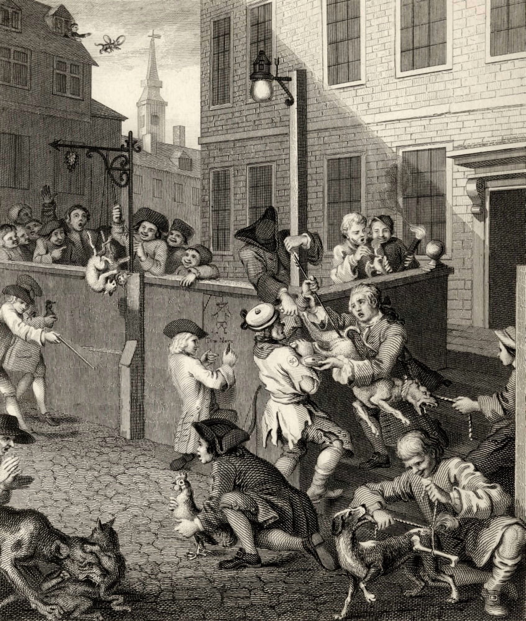 The Four Stages Of Cruelty First Stage Of Cruelty Engraved By T E Nicholson After Hogarth From The Works Of Hogarth Published London 1833 Canvas Art - Ken Welsh Design Pics (13 x 15)