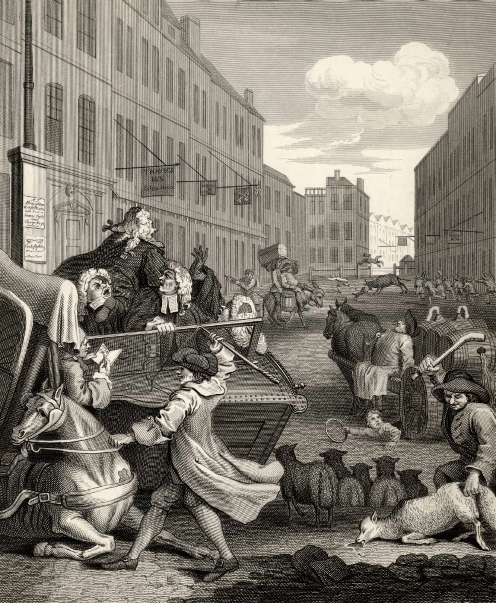 The Four Stages Of Cruelty Second Stage Of Cruelty Engraved By F F Walker After Hogarth From The Works Of Hogarth Published London 1833 Canvas Art - Ken Welsh Design Pics (26 x 32)