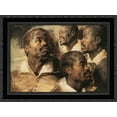 thumbnail image 1 of Four Studies of the Head of a Negro 24x20 Black Ornate Wood Framed Canvas Art by Rubens, Peter Paul, 1 of 2