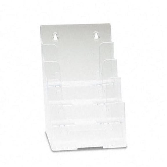 Four-Tier Plastic Desktop Booklet Display Rack Clear