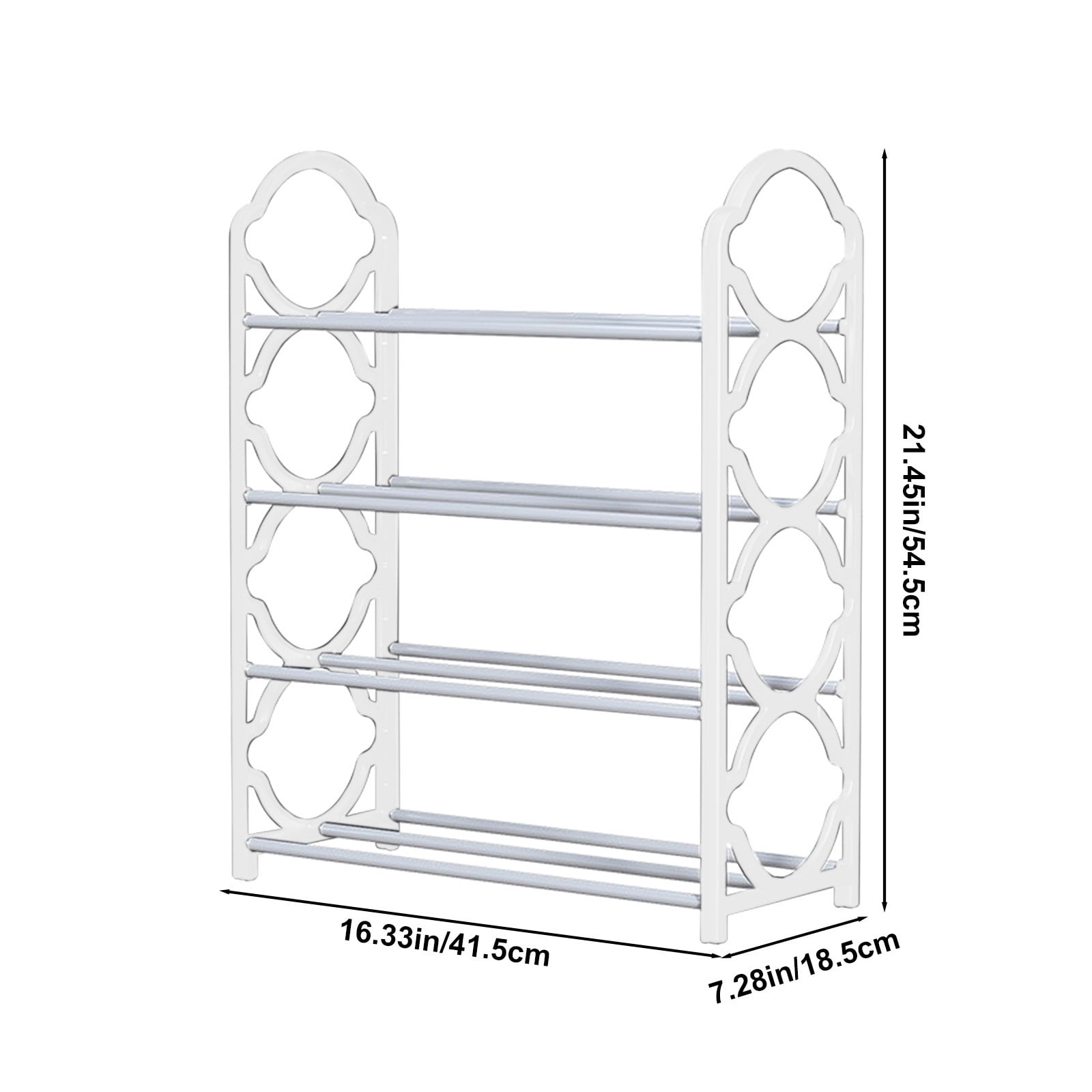 Four Tier Steel Frame Shoe Rack Economical Shoe Storage Cabinet Multi ...