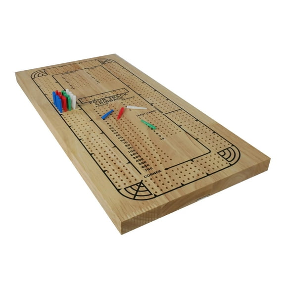 Four Track Cribbage Board Card Game