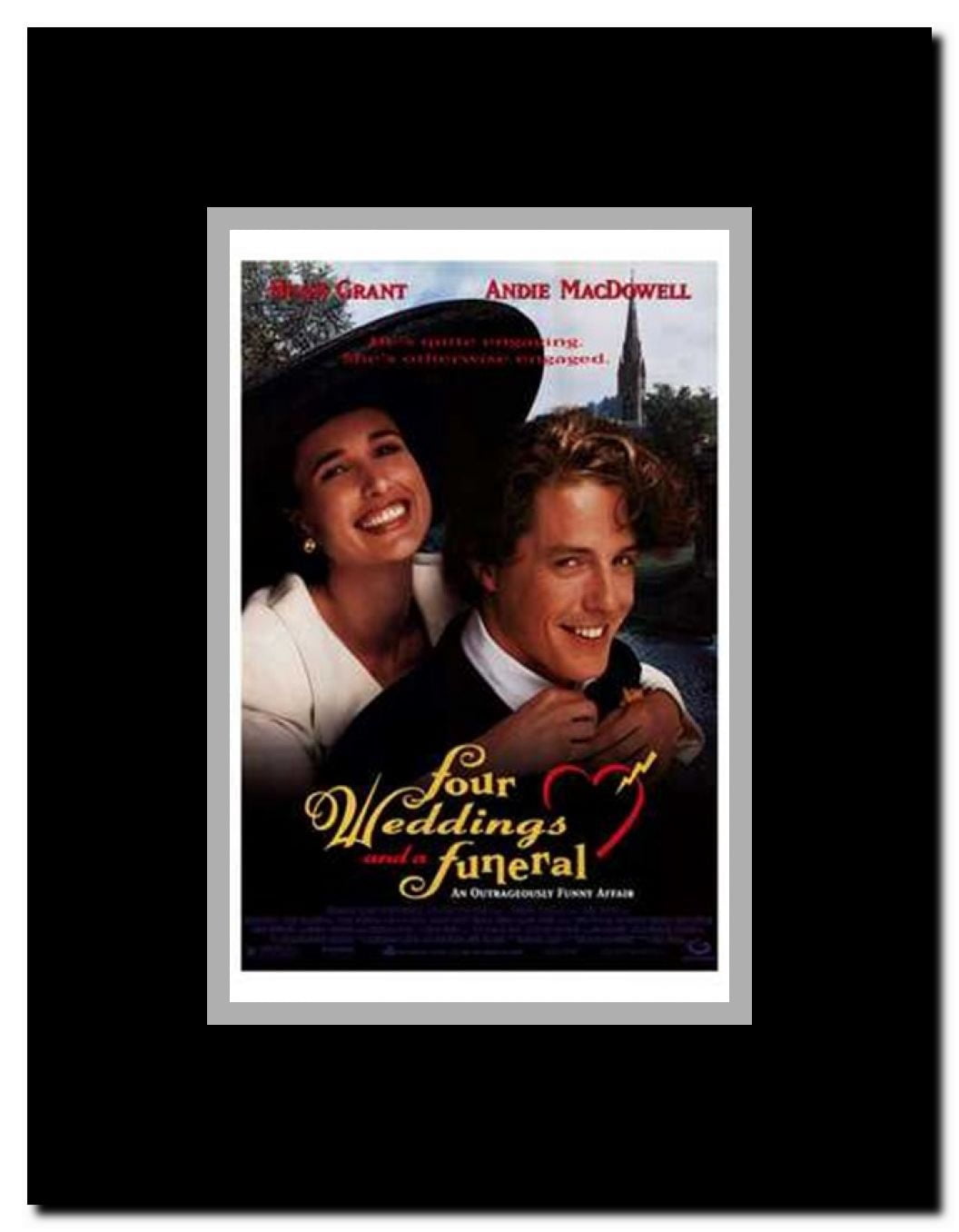 Four Weddings and a Funeral Framed Movie Poster