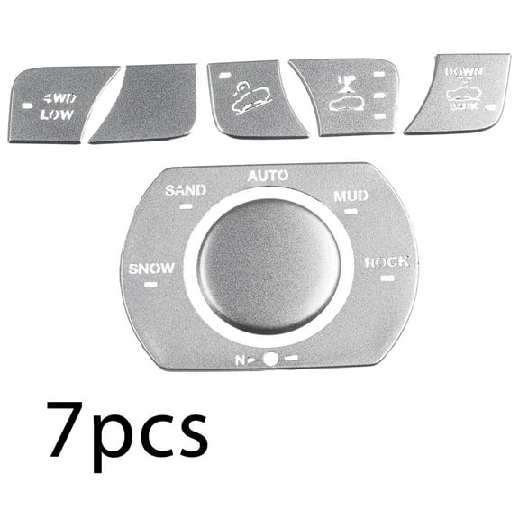 Four Wheel Drive Control Button Decor Cover for Jeep Grand Cherokee 2016+ Silver