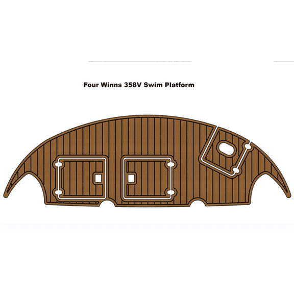 Four Winns 358V Swim Platform Step Boat EVA Faux Foam Teak Deck Floor Pad Mat