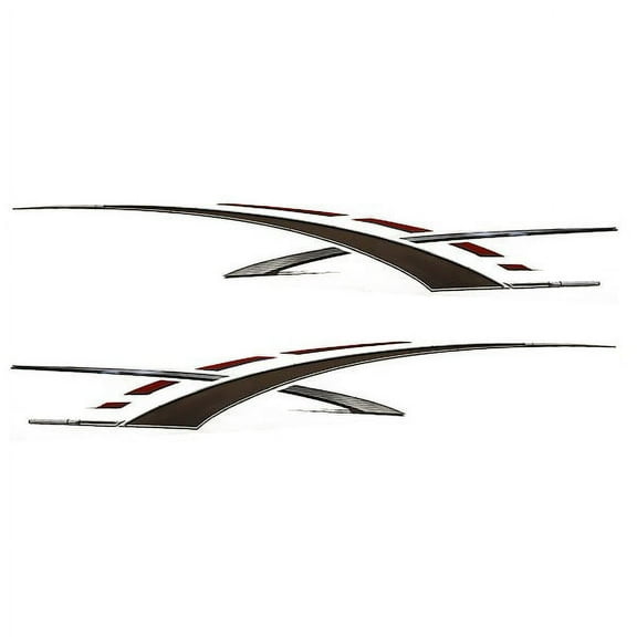 Four Winns Boat Graphic Decal 055-3175 | Brown Gray Stickers (Set of 2)