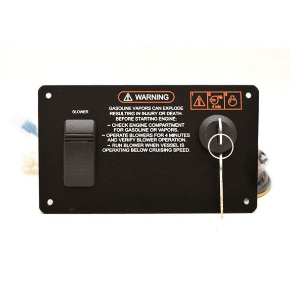 Four Winns Boat Ignition Panel 025-5066 | Black Aluminum 3 Position