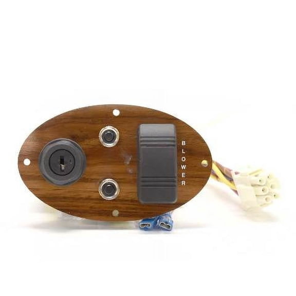 Four Winns Boat Ignition Switch Panel 025-4537 | Woodgrain 4 3/4 Inch