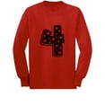 thumbnail image 1 of Four Years Old Birthday Gift Idea - I'm 4 Superstar Long sleeve kids T-Shirt Small Red, 1 of 6