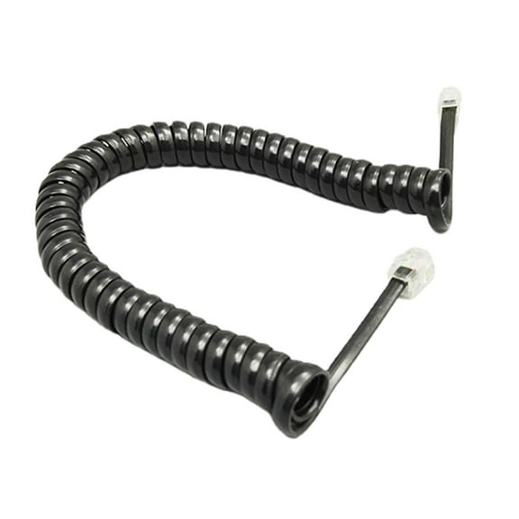 Four-core Telephone Handset Cable Cord 6Ft Modular Coiled Telephone Handset Cord Black/Red White Curly 1.85m/pc
