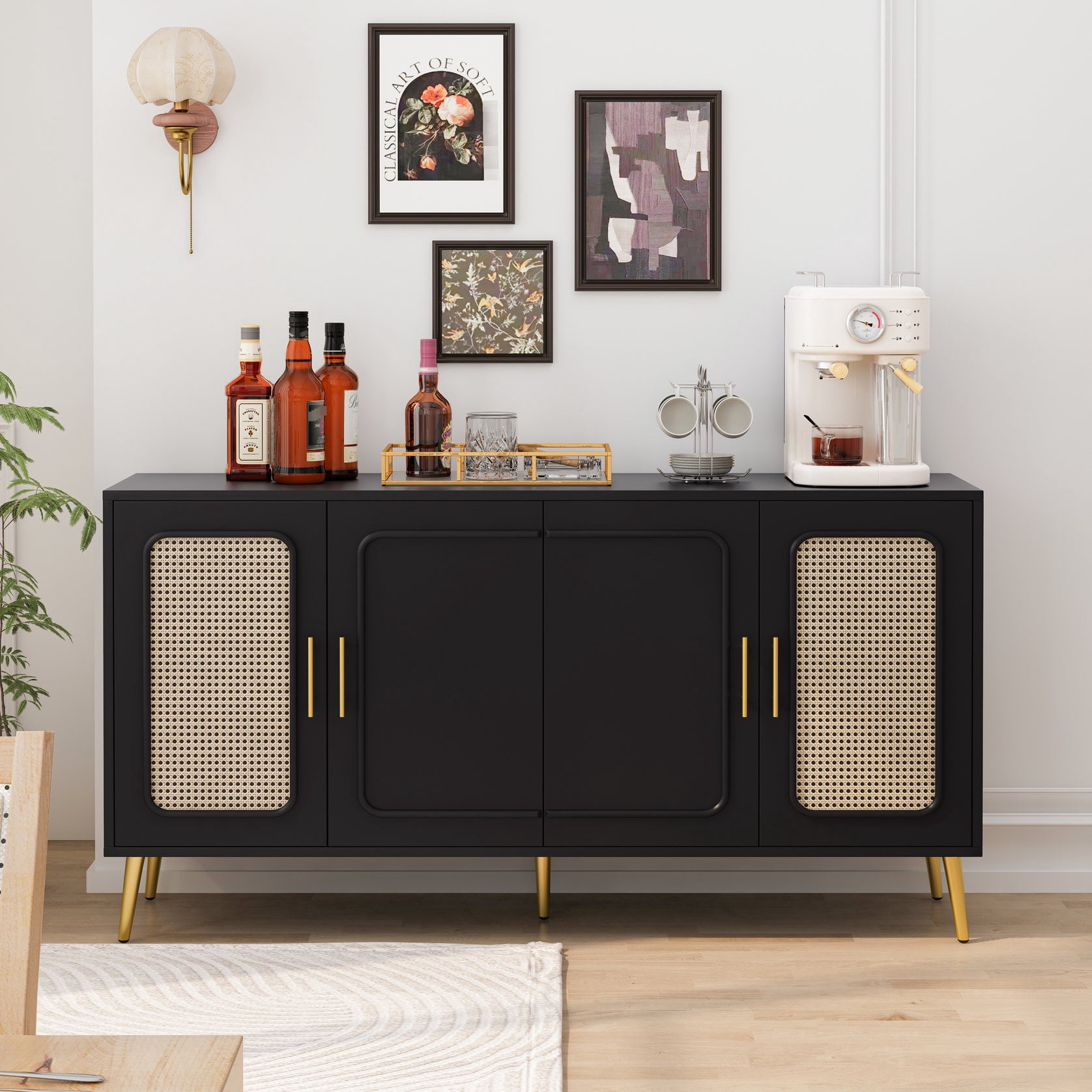Four - door Design | Two - layer Storage | Organized and Accessible ...