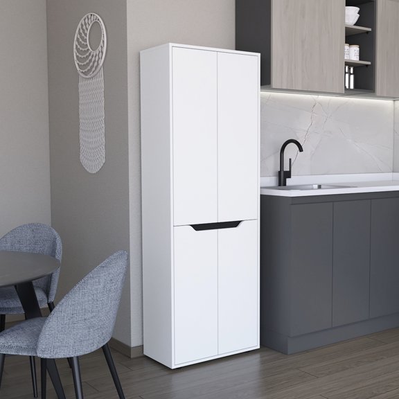 Four-door kitchen storage | Offers space, fits modern kitchen needs