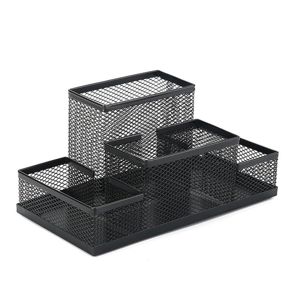 Four-grid pen holder storage box desktop office supplies multi-functional creative combination stationery office supplies