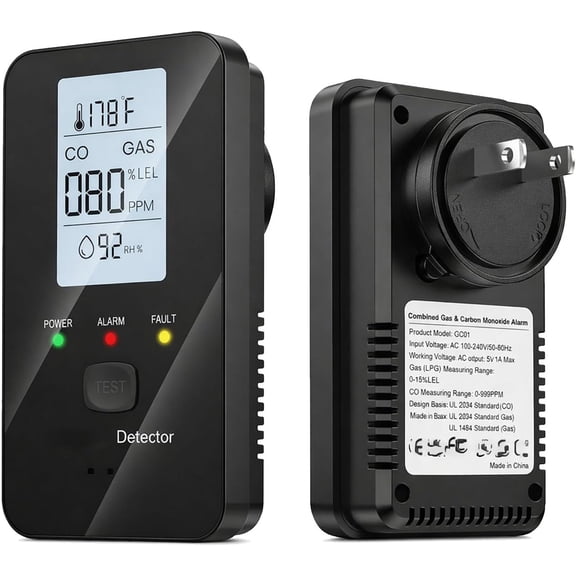 Four in One Gas Detector with HD Screen, Professional Accurate Sensor, 2.8 Inch Color LCD Display for Home, Apartment, Hotel, RV