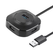 Four-in-One USB 3.0 Docking Station with Circular Design, ABS and TPE Cable for Durability, High-Speed Data Transfer, Computer Hub for Home Use