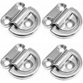 Four marine Grade Stainless Steel Folding Pad Eye 1/4"