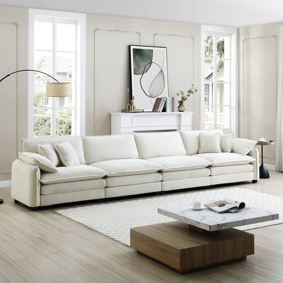 Four - person Sofa - Soft Memory Foam Fill - Office & Apartment - Easy Maintenance