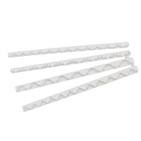 Four-piece Cake Skirting Tool Fondant Cake Die Impression Plastic Biscuit Cutter Diy Baking Tool