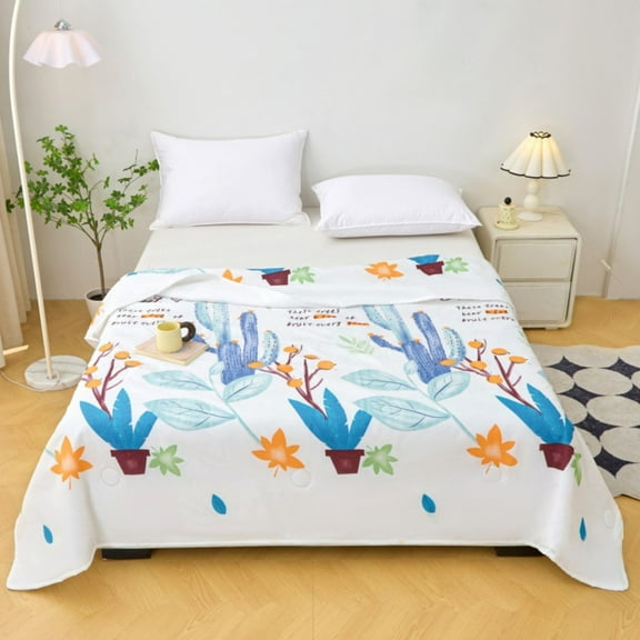 Four piece bedding set,60x40 Inch Rustic Style Reversible Summer Quilt | Soft Microfiber All Season Bedding | Lightweight Air Conditioning Blanket For Single Beds & Couch Naps