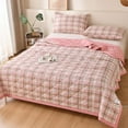 thumbnail image 1 of Four piece bedding set,Blankets For Hot Sleepers Breathable Lightweight Blanket With Double Cold Soft Comfy Summer Blankets For All Plaid, 1 of 9