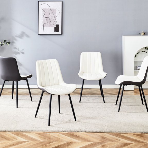 Four-piece dining chair set with integrated design / Fit well in modern homes