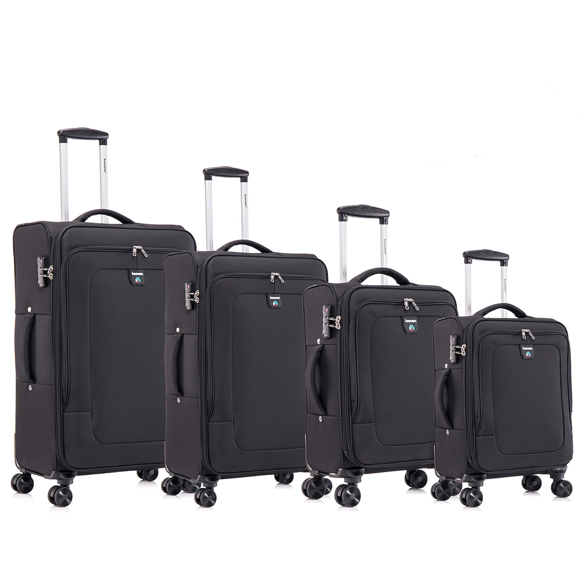 Four-piece fabric luggage set,suitcase for travel, school and business trip (20/24/28/32in)
