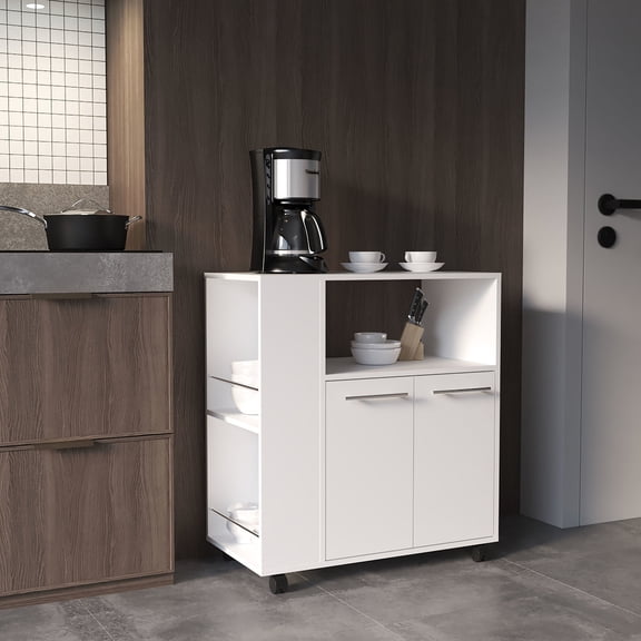 Two-door Kitchen Storage Unit / Multiple Color Options for Decor / Secure Locking Mechanism