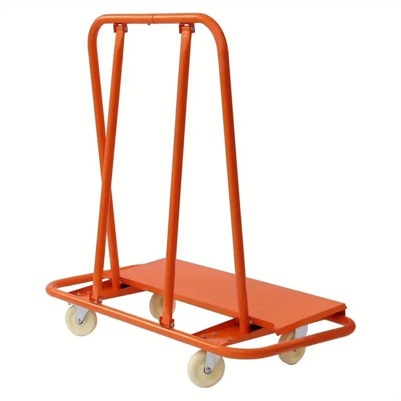 Fourwheeled industrial cart, for moving goods, with wheels