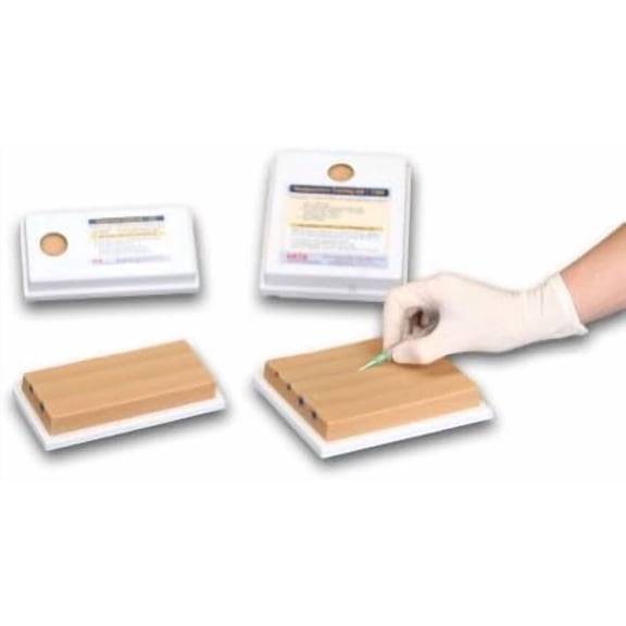 FourVein Venipuncture Training Aid Latex Free Dermalike Realistic Vein Simulator for IV Insertion Practice, Phlebotomy Training Model with Multiple Veins, Durable Medical Training Tool