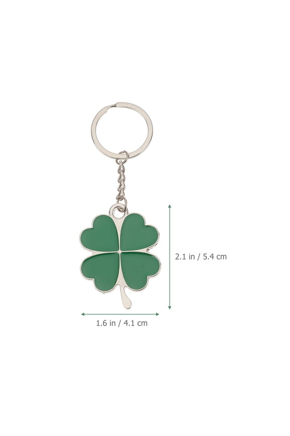 Fourleaf Fortune Keychain Shamrock Sparkling Charm Keyring St.Patrick Day Gift