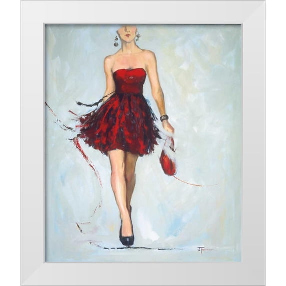Fournier, Joyce 20x23 White Modern Wood Framed Museum Art Print Titled - Saturday Night