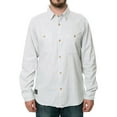 thumbnail image 1 of Fourstar Clothing Mens The Canton LS Button Up Shirt, Grey, Small, 1 of 2