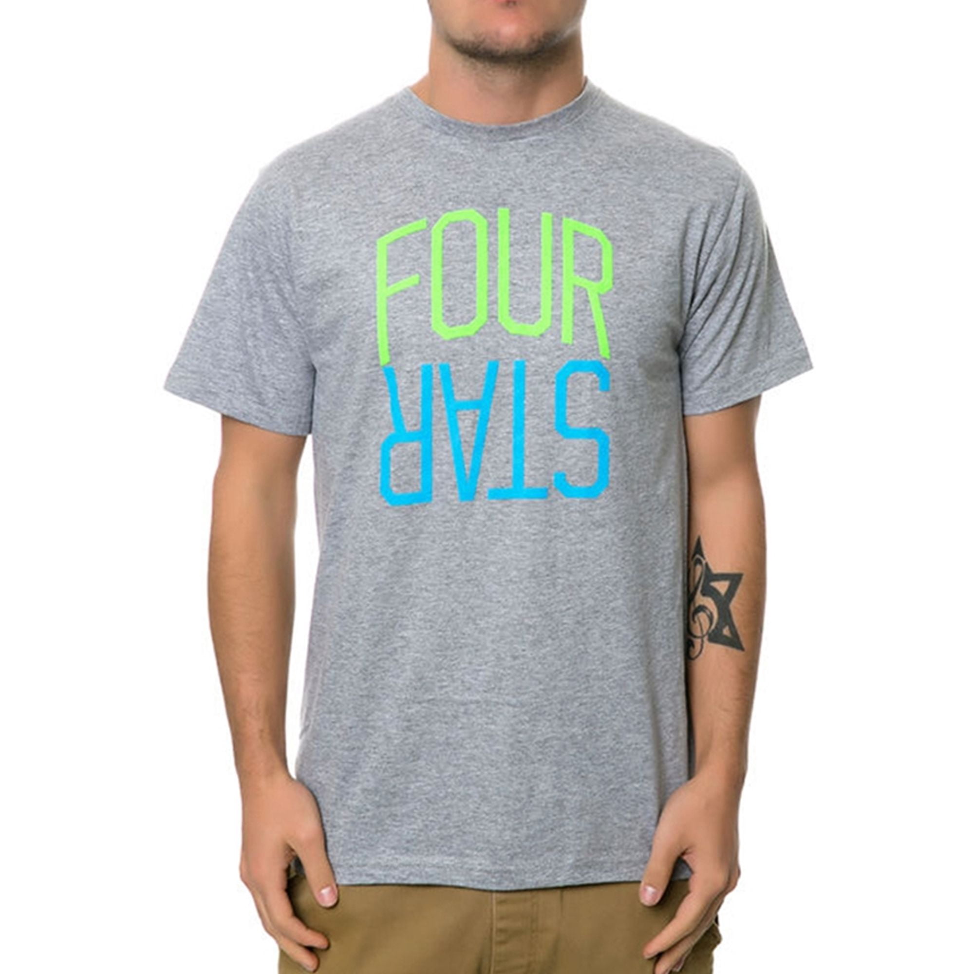 Fourstar Clothing Mens The Fourstar Two Tone Arch Graphic T-Shirt 