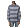 thumbnail image 1 of Fourstar Clothing Mens The Koston LS Button Up Shirt, Grey, Large, 1 of 1