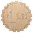 thumbnail image 1 of Fourth 4th Place Circle Award Wood Shape Unfinished Piece Cutout Craft DIY Projects - 6.25 Inch Size - 1/4 Inch Thick, 1 of 7