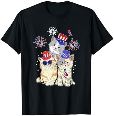 Meowica American Flag Cat 4th Of July Kids T-Shirt – Patriotic Toddler & Infant Tee - View #4