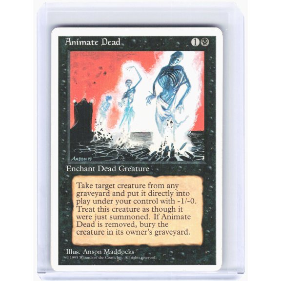 Fourth Edition Animate Dead Non-Foil Uncommon (Moderately Played) #2