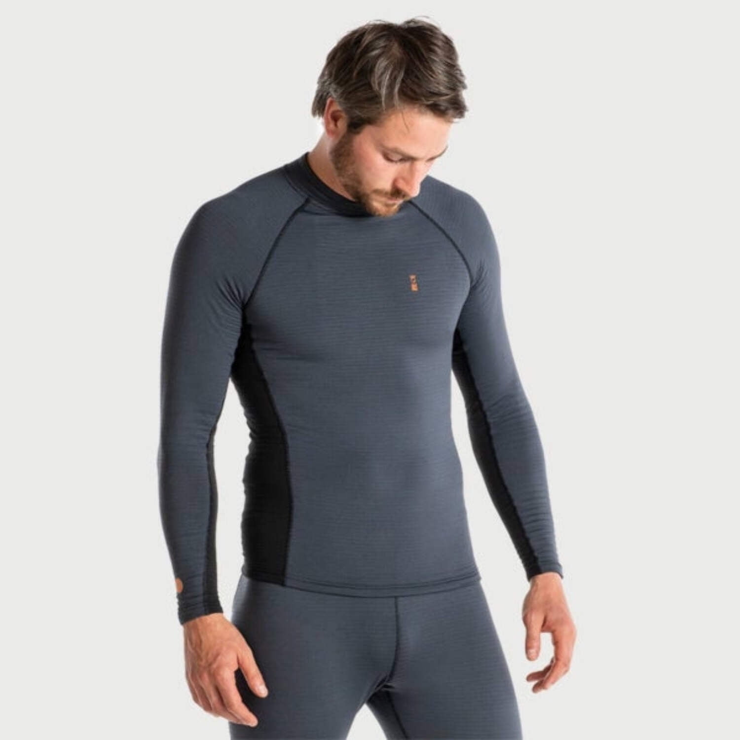 Fourth Element J2 Base Layer Top For Men – Grey & Black, Silver Ion Tech For Drysuit Use