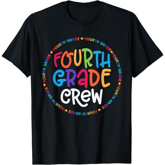 Fourth Grade Crew tshirt 4th Grade Back To School Teacher T-Shirt