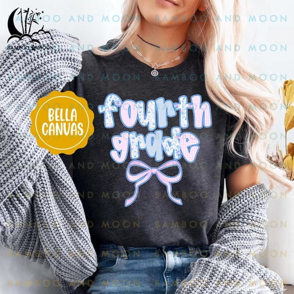 Fourth Grade Floral Coquette Bow Shirt Floral Fourth Grade Tee Back To School Shirt Coquet