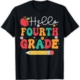 thumbnail image 1 of Fourth Grade Vibes Hello Team Back to School Teacher Groovy T-Shirt, 1 of 4