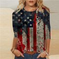thumbnail image 1 of Fourth of July Accessories,Daily ,Cadancy Plus Size Tops for Women Dressy Summer,Cute Clothes Trendy Blouses Casual, T Shirts Graphic Tees,Playeras De Mujer ,Multicolor 3X, 1 of 5