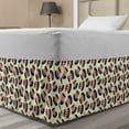 thumbnail image 1 of Fourth of July Bed Skirt, Whimsical National Hats Scattered Items, Elastic Bedskirt Dust Ruffle Wrap Around for Bedding Decor, 4 Sizes, Yellow Multicolor, by Ambesonne, 1 of 2