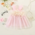 thumbnail image 1 of Fourth of July Deals Infant Baby Girls Princess Dress 3D Flower Sleeveless Sling Dress Summer Layered Tulle Cute Dress Clearance Sales Today Deals Prime, 1 of 7