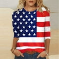 thumbnail image 1 of Fourth of July Decoration,Descuentos Promociones,Cadancy Plus Size Tops for Women Dressy Summer,Cute Clothes Trendy Blouses Casual,Red White and Blue Shirts Plus Size,Playeras De Mujer ,Red 3X, 1 of 5